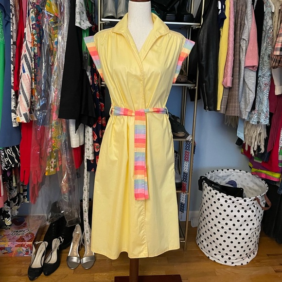 Vintage Dresses & Skirts - Vintage Rainbow Dress - Size Medium